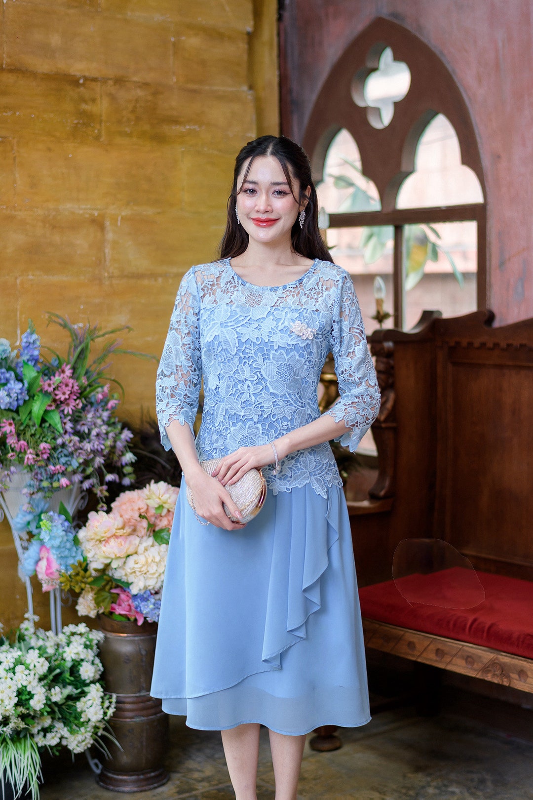 The Daisy Organic Cotton Dress - SKY BLUE
