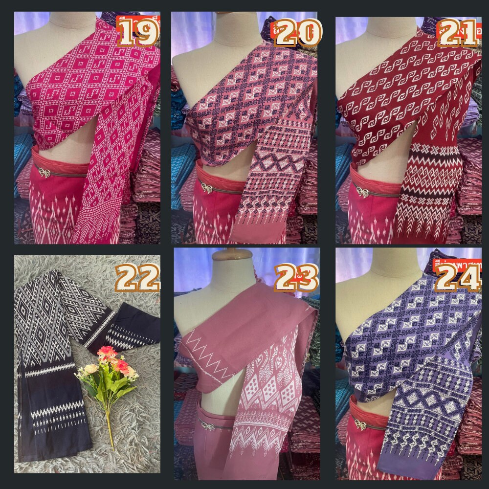 Thai Pattern Cotton Sabai Color Doesn't Fade, Fabric Doesn't Wrinkle