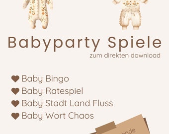 Baby Shower Games Boho | Guessing Game | Invitation included | Baby Shower Fill-in Cards | Gender Reveal | Baby Shower | Instant Download | PDF