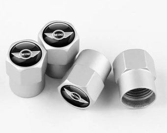 Mini Dust Valve Caps Universal Fitting For all Cars and Bikes - Set of 4 in Chrome