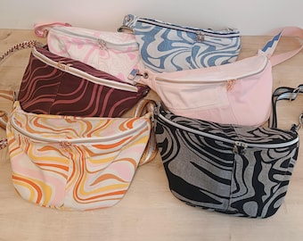 XL fanny pack made from upcycled denim