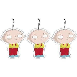 Car Air Fresheners | 3 Pack | Watermelon Scent | Cartoon Stewi Funny Car Decor, Stylish Odor Neutralizer, Ideal Gift for Everyone