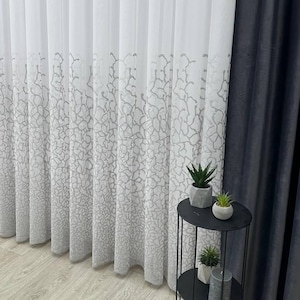 Lace bestickte Vorhänge, luxuriöse Gardinen mit feinen Details, schicke Wohnkultur, Vorhang für Küche, Wohnzimmer oder Schlafzimmer