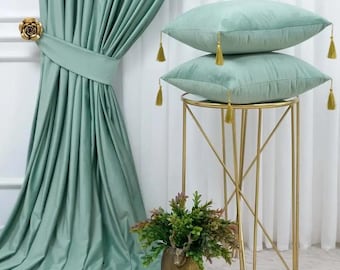 Cortinas de terciopelo: calidad turca premium, cortinas opacas, paneles de cortina, cortinas de tamaño personalizado