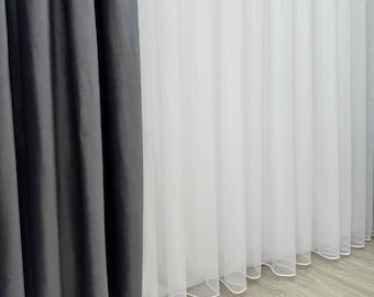 Paneles de cortinas transparentes personalizados, cortinas de bambú, cortinas artesanales para un hogar acogedor, cortinas transparentes en color leche y blanco.