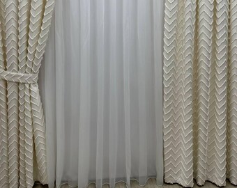 Cortinas premium con estampado "Escandinavia", cortinas para sala de estar, tamaño personalizado, cortinas para ventanas