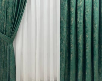 Cortinas de terciopelo de mármol, cortinas personalizadas, decoración del hogar hecha a mano, alzapaños para cortinas, paneles para cortinas