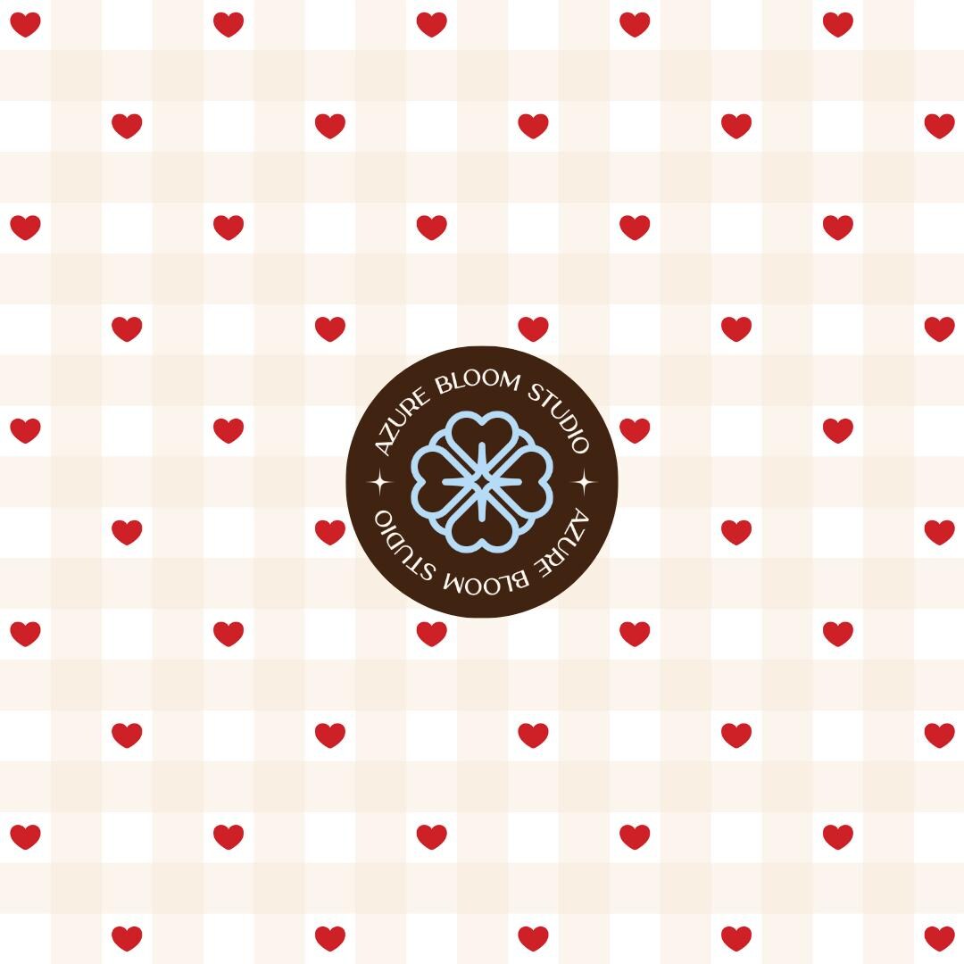 Beige Heart Gingham Seamless Pattern: Valentines Digital Paper, Cute ...