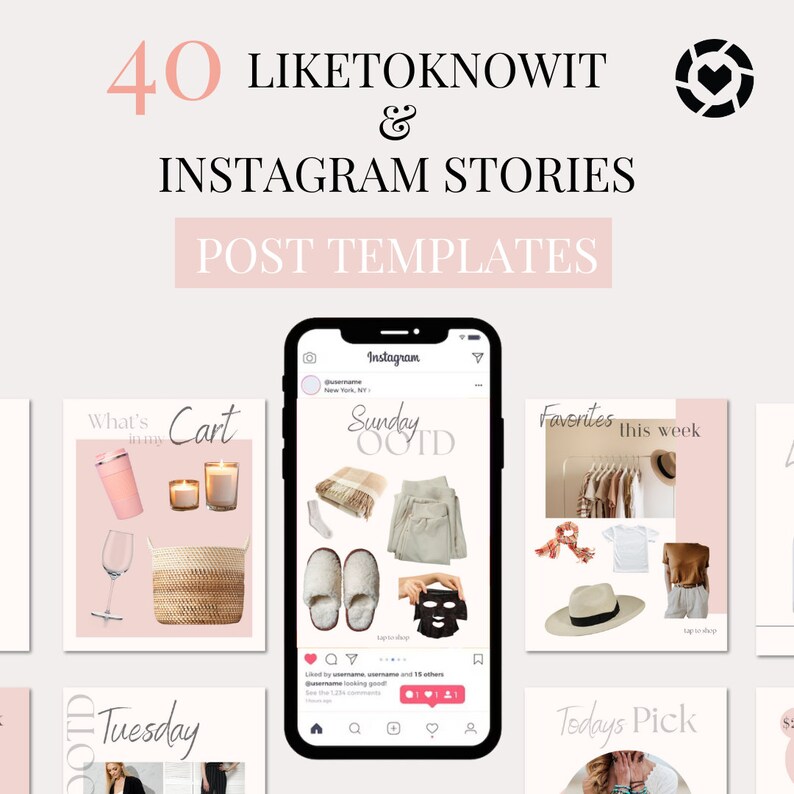 40 Editable Canva LTK Instagram Template, LTK Canva Template, Instagram ...
