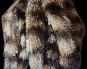 Fluffy raccoonn tail keychains
