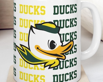 Tazza in ceramica per tifosi di football dell'Oregon Ducks / 11 oz