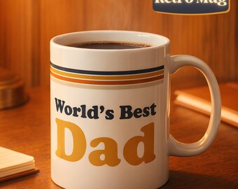 Retro 70s Dad Mug | Ceramic Mug | Birthday Gift | Father's Day