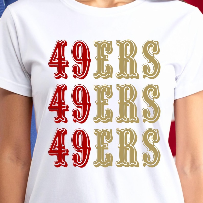 49ers, Niners, San Francisco, Jersey, PNG Clipart, DTF Transfer ...