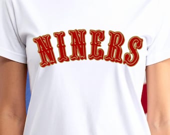 49ers, Niners, San Francisco, Maglia, Clipart PNG, Trasferimento DTF, Sublimazione, Felpa con cappuccio, Maglietta, Tazza, Retro