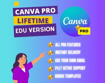 Canva Pro Lifetime with 100 Templates | Canva Pro Education - Full Features | Unlock All Pro Features | In your Email