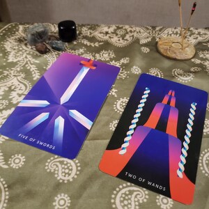 Zwart-gouden tarotkaart voor 2 kaarten | Inzichtelijke tarotlegging, het beste en het slechtste van je wensen