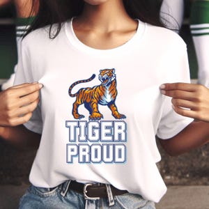 Tiger Proud Short Sleeve Tee | Back to School Spirit Shirt, Student Teacher Appreciation Gift Unisex t-shirt