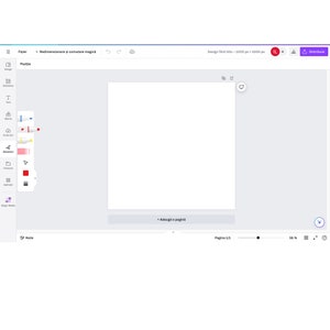 May include: A screenshot of a design interface with a white canvas in the center. The interface includes a menu on the left with design tools and a top menu with options like "File" and "Resize". The text "Design fără titlu - 1000 x 1000 px" is visible.