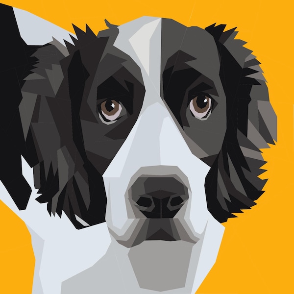 Springer Spaniel FPP Muster (61 x 24 cm) DIGITALER DOWNLOAD