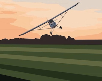 Airplane at Sunset FPP Quilt Pattern (45" x 66.5") - DIGITAL DOWNLOAD