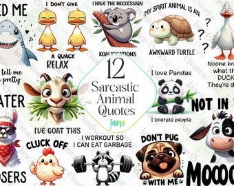 Sarcastic Animal Quotes Bundle