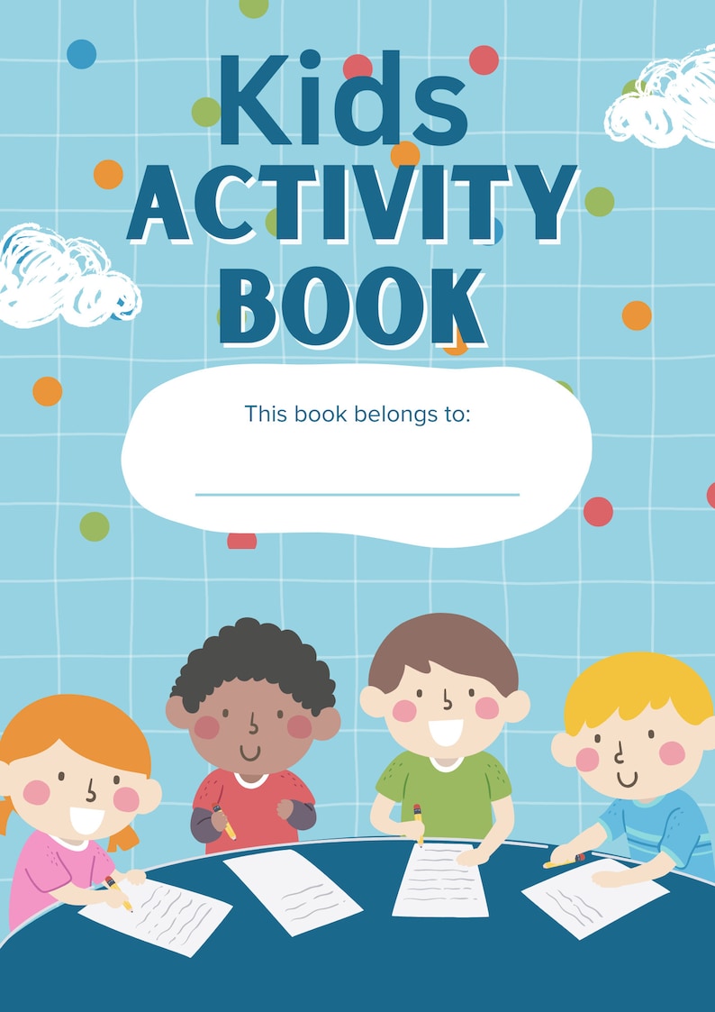 Kids Activity Book Preschool Colouring and Matching of Letters