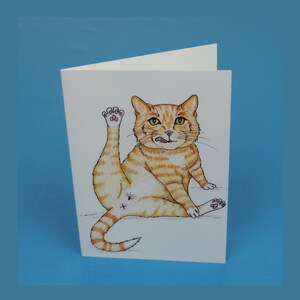 Coquine | Drôle | Chat roux | Carte de voeux