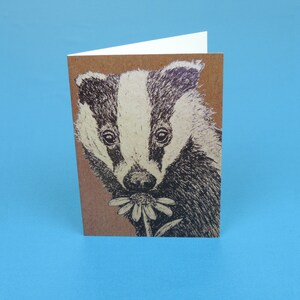 Badger Daisy Carte de vœux