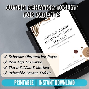 Autism Behavior Toolkit for Parents | Printable Behavior Tracker (Digital Download)