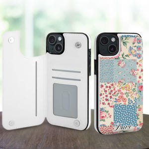 Gepersonaliseerde telefoonhoes met nep-patchworkprint voor iPhone 17 17E 16 Pro Max Plus, Galaxy S26 S25 S24 Ultra Plus