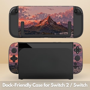 Cute Magical Landscape Dockable Protective Switch Case for NS Switch 2 7.9&quot;, Switch/Switch OLED, Anti-Scratch, Shock-Absorption Shell Cover
