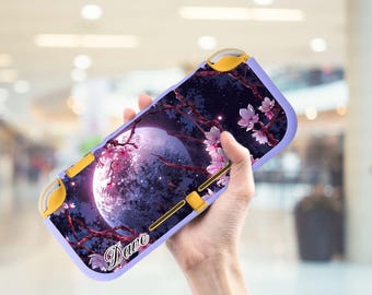 Personalized Cute Sky Moon Switch Lite Case for NS Switch Lite, Protective Soft Cover, Gift for Him Her