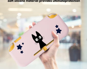 Süße schwarze Katzen Switch Lite Hülle für NS Switch Lite, Schutzhülle, Geschenk für Ihn Sie