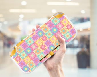 Funda para Switch Lite con estampado floral pastel en tonos pastel, funda protectora suave, regalo para él o ella.
