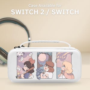 Funda protectora con diseño de dibujos animados para Nintendo Switch 2 de 7,9 pulgadas, Switch OLED/Switch, con ranura para 10 cartuchos de juego.