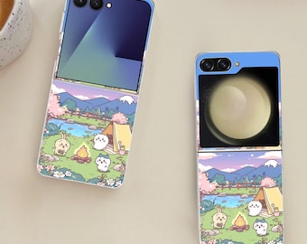 Cute Cartoon Anime Fanart Galaxy Flip Phone Case for Samsung Galaxy Z Flip 7 7FE, Flip  6, Flip 5, Galaxy ZFlip 7 6 5, Shockproof Cover