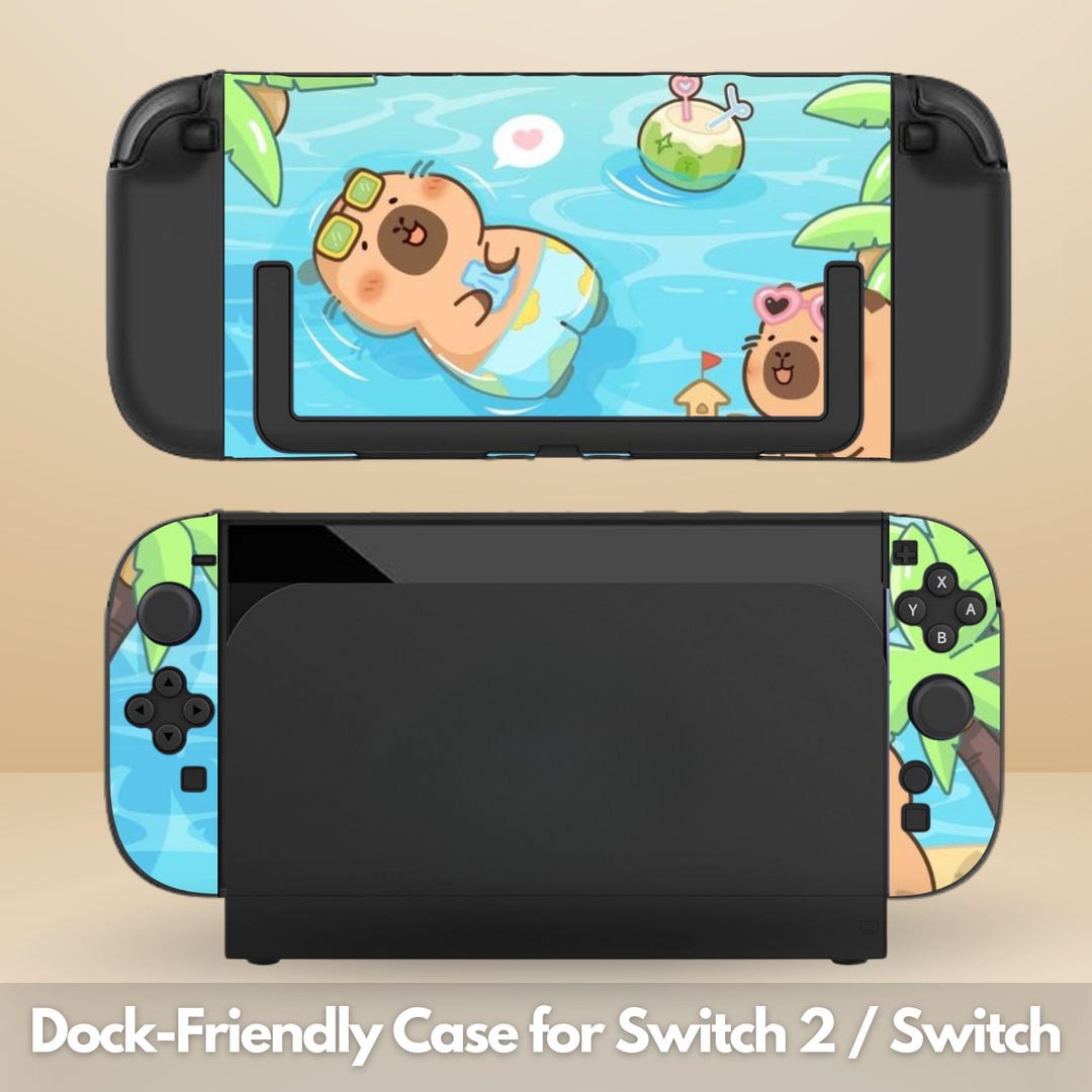 Cute Cartoon Capybara Dockable Protective Switch Case for NS Switch 2 ...