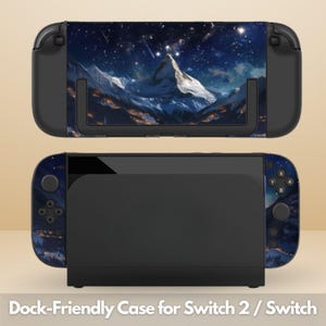Cute Star City Dockable Protective Switch Case for NS Switch 2 7.9&quot; inch, Switch/Switch OLED, Anti-Scratch, Shock-Absorption Shell Cover