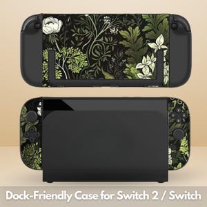 Midnight Botanical Dockable Switch Case für NS Switch 2, Switch/Schalter OLED, Kratzschutz, Stoßdämpfung