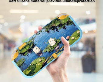 Simpatica custodia per Switch Lite con animali dei cartoni animati, cover protettiva morbida, regalo per lui e per lei.
