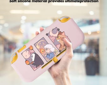 Simpatica custodia per Switch Lite con fanart dello Studio Ghibli, morbida e protettiva, ideale come regalo per lui e per lei.
