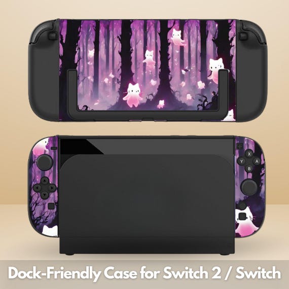 Cute Ghost Dockable Protective Switch Case for NS Switch 2 7.9
