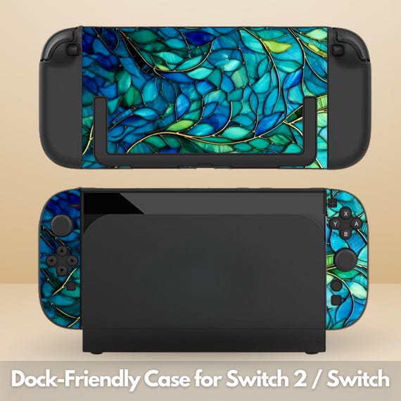 Botanical Stained Glass Dockable Protective Switch Case for NS