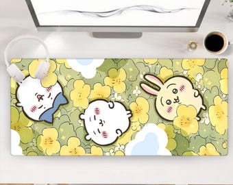 Alfombrilla de ratón grande con diseño de manga fanart kawaii, alfombrilla de ratón para juegos, alfombrilla de ratón de tamaño completo, alfombrilla de escritorio para teclado, ordenador de escritorio y portátil.