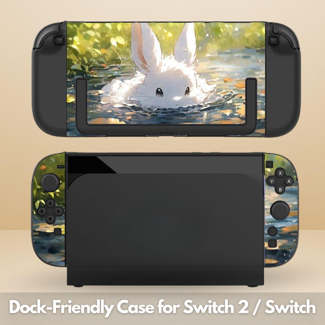 Cute Rabbit Cartoon Dockable Protective Switch Case for NS Switch 2 7.9 ...