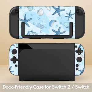 Süße Muschel andockbare Schutzhülle für NS Switch 2 7.9&quot;, Switch/Schalter OLED, kratzfest, stoßdämpfend