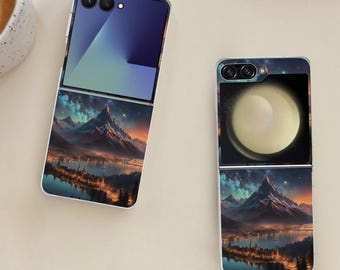 Cute Star City Galaxy Flip Phone Case for Samsung Galaxy Z Flip 7 7FE, Flip  6, Flip 5, Galaxy ZFlip 7 6 5, Shockproof Cover