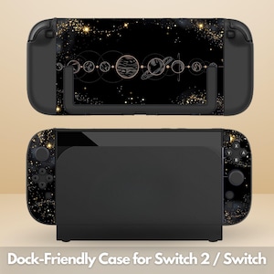 Cute Abstract Cosmic Dockable Protective Switch Case for NS Switch 2 7.9&quot;, Switch/Switch OLED, Anti-Scratch, Shock-Absorption Shell Cover