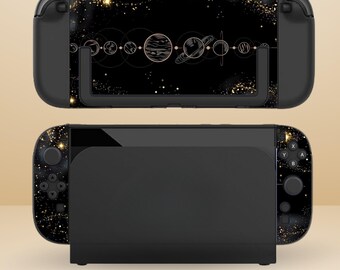 Cute Abstract Cosmic Dockable Protective Switch Case for NS Switch 2 7.9", Switch/Switch OLED, Anti-Scratch, Shock-Absorption Shell Cover