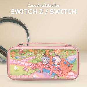 Söt Gaming Fanart Bärväska till Switch för NS Switch 2 7.9", Switch OLED/Switch, Skyddande Sleeve-påse, Plats för 10 Spelkassetter